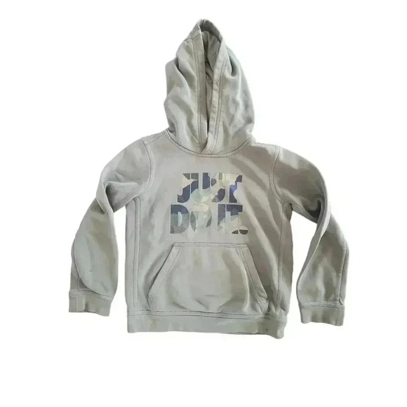 Nike Youth Boy Camo Sweatshirt Hoodie Just Do It Size Small‎ #1 - Picture 1 of 4